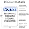 Signmission Electrical Room No Storage, 12 in W x Rectangle, Plastic OS-2PACK-NS-P-1218-V-11687 - alternate 4